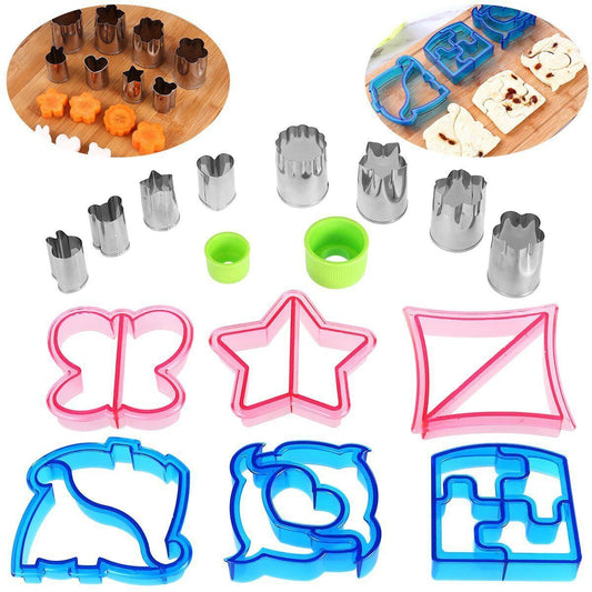 16 PCS Sandwich Cutter Kids DIY Toast Mold Bread Food Moulds Xmas Gift